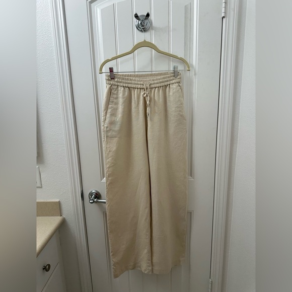 Zara Drawstring Linen Pants - Picture 1 of 7